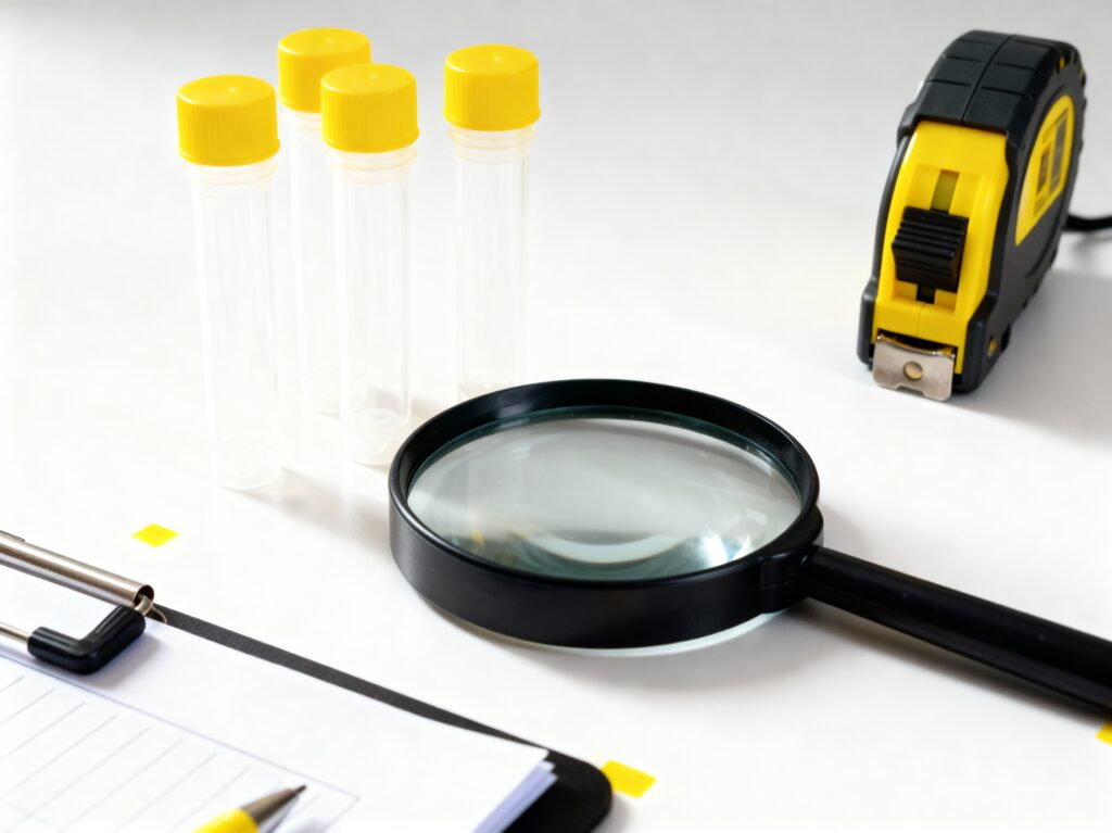 Arbeitsmaterialien und Messinstrumente der Schadstoffdiagnostik