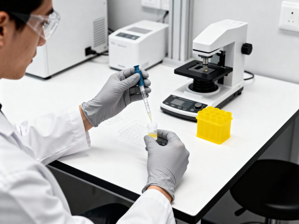 Laboruntersuchung von Baumaterial auf polychlorierte Biphenyle