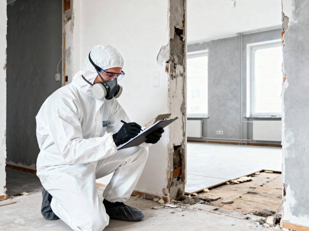Fachperson begleitet Sanierungsarbeiten vor Ort
